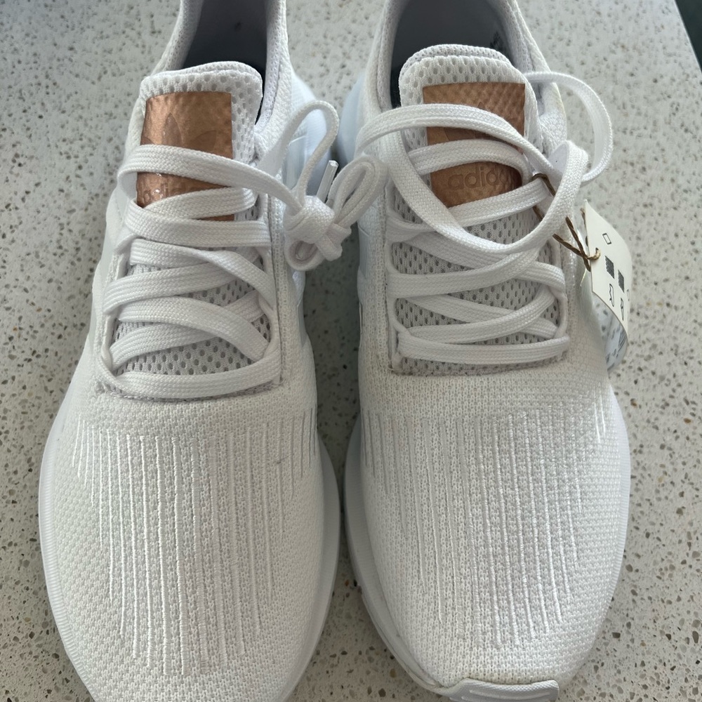 Adidas Swift Run White Sneakers Size 8